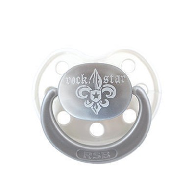 Rock Star Baby Fleur De Lis light силиконов биберон